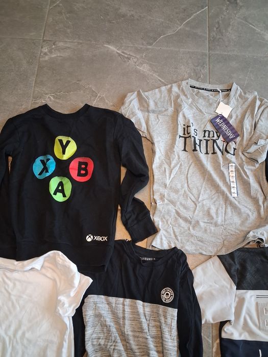 Zestaw bluz dla chłopca 140 146 bluza tshert  bluzy paka ubrań