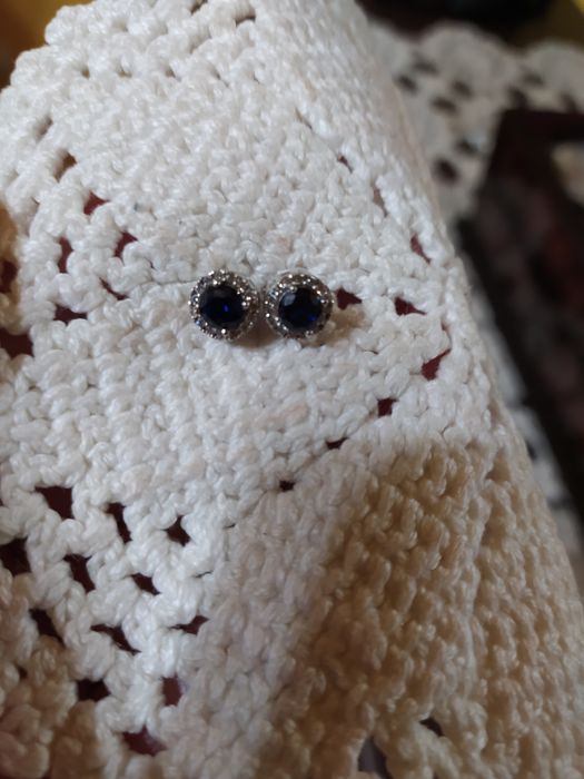 Kolczyki srebrne oksydowane wkręty, nowe