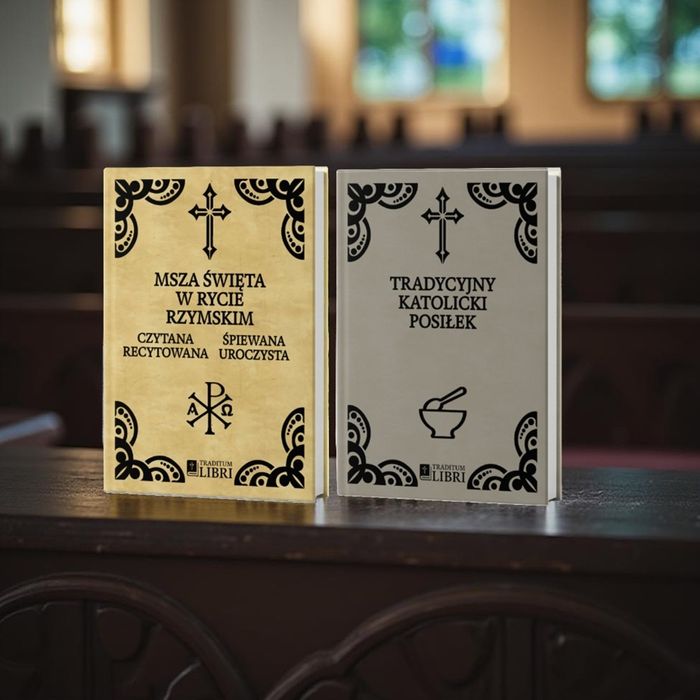 Dwa tradycyjne katolickie Mszaliki- do Mszy św. 1962 i Posiłku 1942