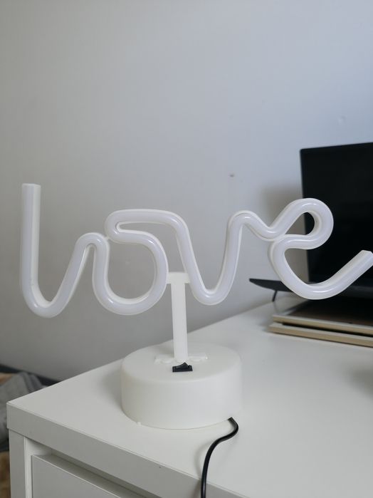 Lampka neonowa neon led napis love usb