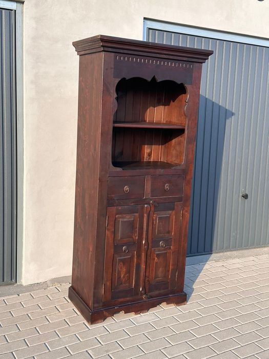 Witryna kolonialna drewniana szafka kredens styl rustykalny