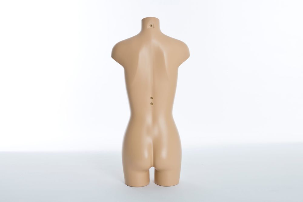 Busto feminino, plástico, cor de pele
