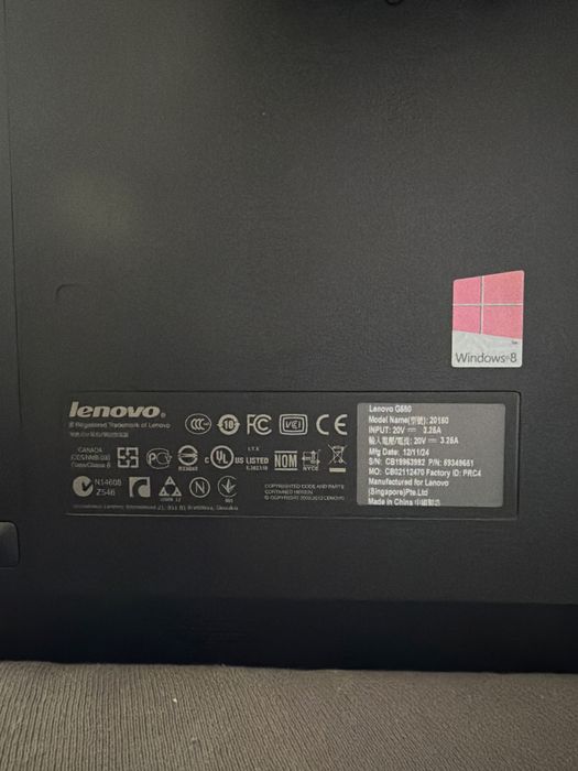 Laptop Lenovo g580