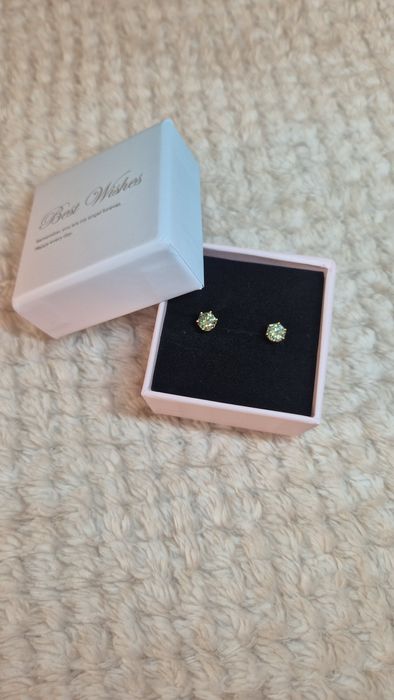 Сережки гвоздики серьги муассанит серебро 925 серебряные срібні