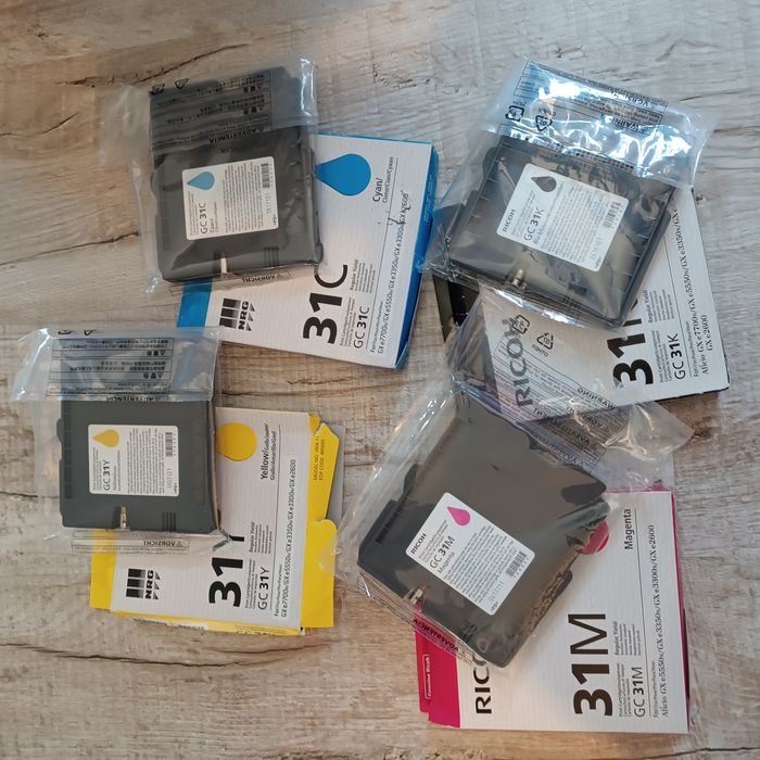 Оригінальні картріджи Ricoh GC31K GC31C GC31Y GC31M GC31