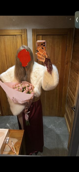 Укорочена зимова еко шубка