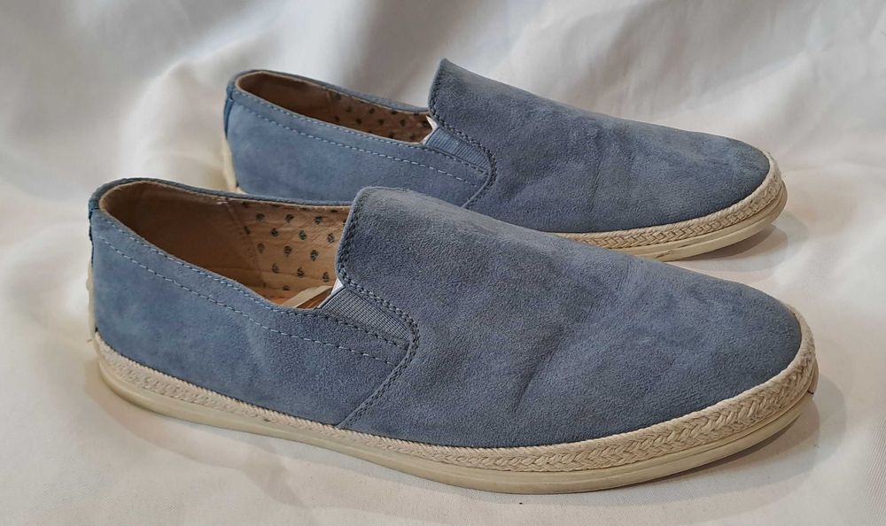 Błękitne Męskie Buty Mokasyny Espadryle M&S r.42 27 cm