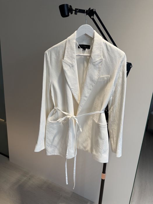 Костюм піджак та брюки білий з 100% льону Zara XS/S
