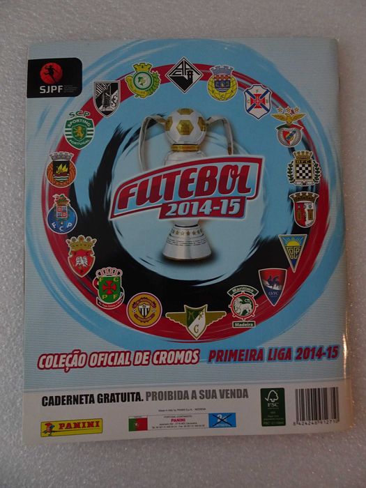 Caderneta cromos de Futebol 2014/2015 Panini + suplemento atualização