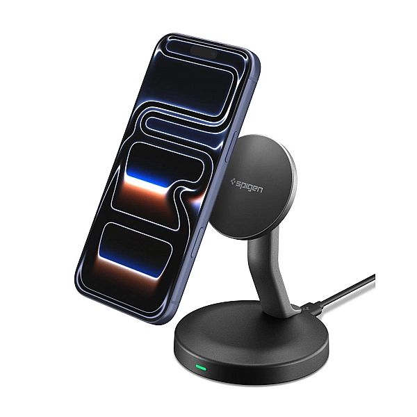 Spigen Ef151Ms Essential Magnetic Magsafe Wireless Charger 15W Black