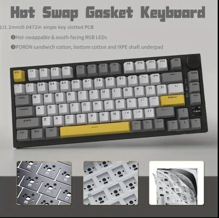 Нова бездротова механічна клавіатура Ajazz AK820 Pro