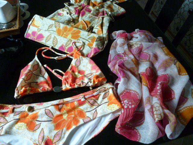 Bikinni pareo torebka XL  4 czesci