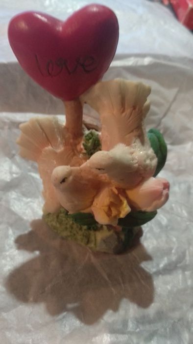 подарок день валентина свадьбу голуби влюбленные статуэтка любовь love