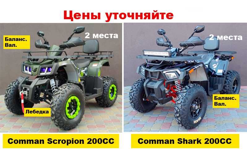 Новый квадроцикл Comman Scorpion 200cc 2023 года (Камо)  (Мотосалон) !