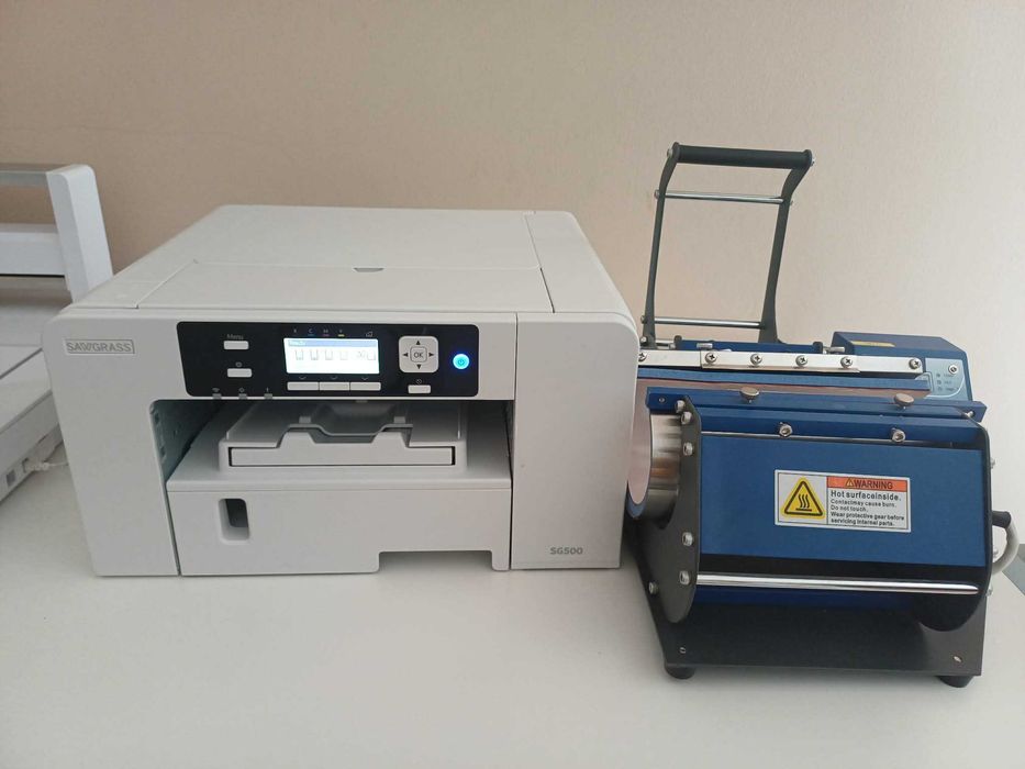Zestaw do sublimacji drukarka Sawgrass SG500 + prasa do kubków  papier