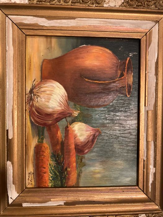 Quadro pintado à mão de "Guerra de Abreu" (1954)