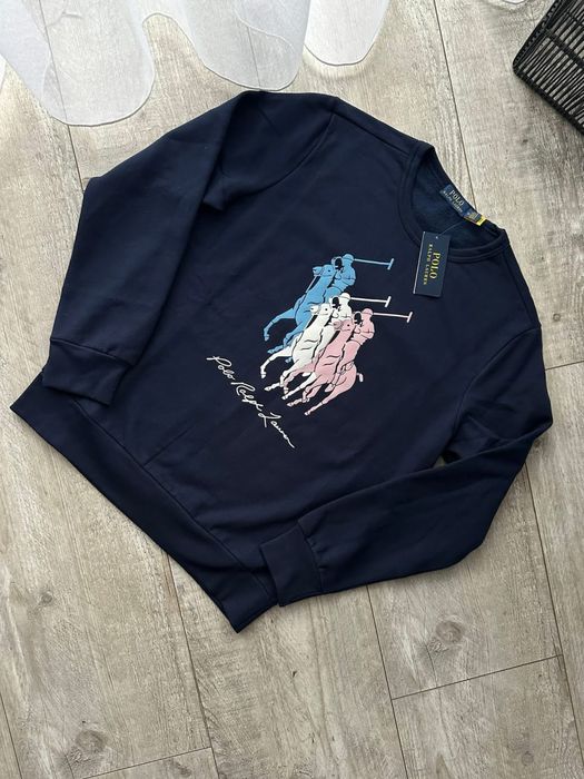 Nowa oryginalna bluza meska Polo Ralph Lauren M granatowa