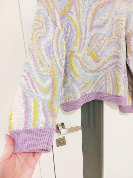 Kolorowy sweter oversize Reserved 36 S akryl