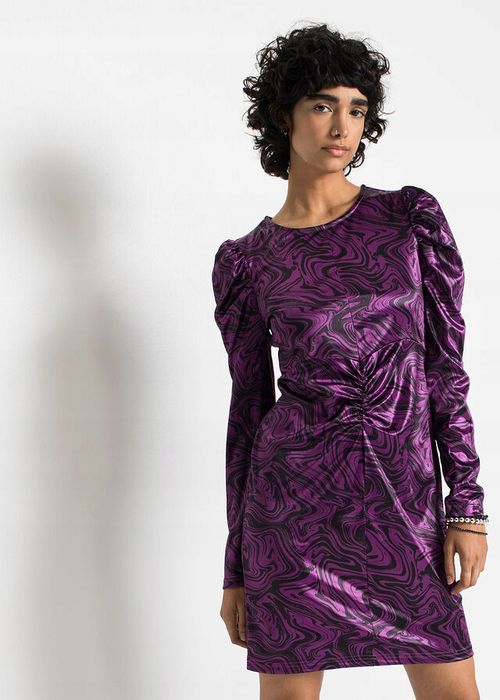 B.P.C sukienka marszczona we wzór 40/42.