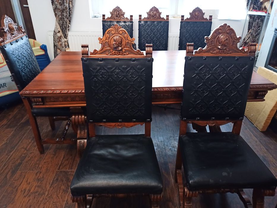 Zestaw meble dębowe i rzeźbione