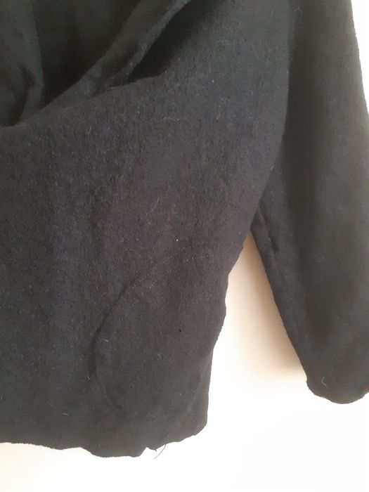 Szara narzutka bolerko damska 100% wełna merino ANCORA rozmiar XL