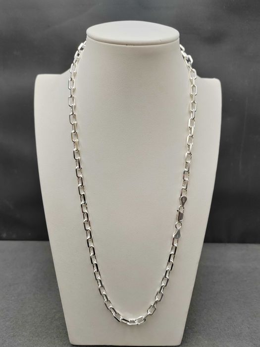 NOWY Srebrny Łańcuszek Ankier 55cm / Srebro 925