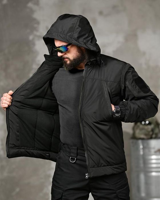 Зимова куртка тактична чорна 7,62 чоловіча, тактическая курточка черна