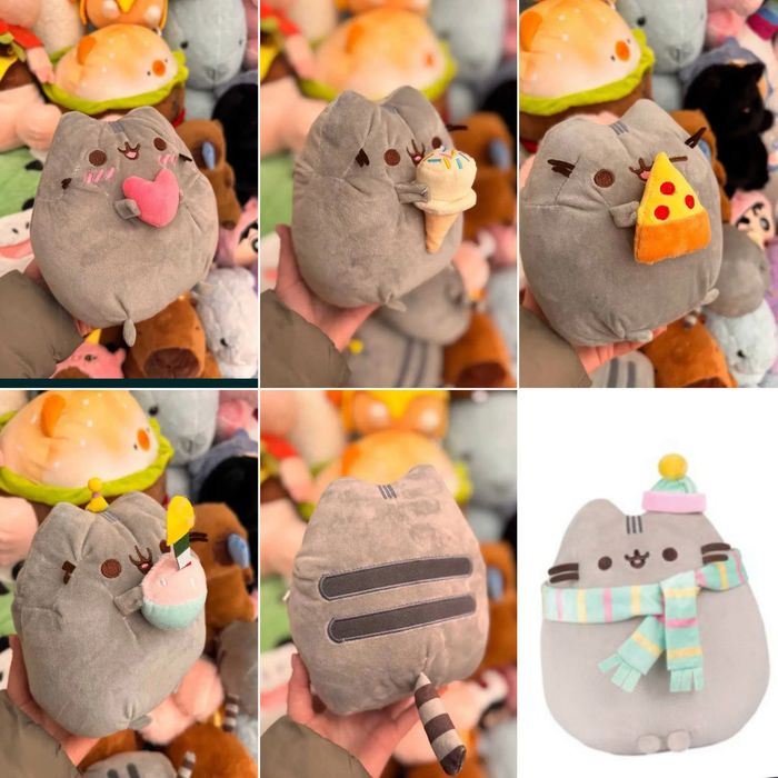 Кіт Пушин 20см, кот Пушин 20см, игрушка плюш кот Pusheen пончик, суши