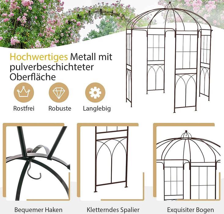 Łuk różany, metalowy łuk kratowy łuk kratowy łuk ogrodowy