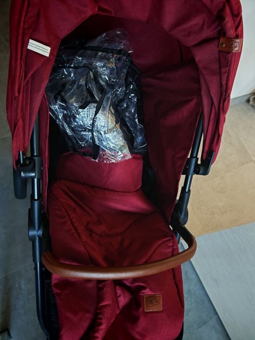 Wózek spacerowy kinderkraft grande lx burgundowy