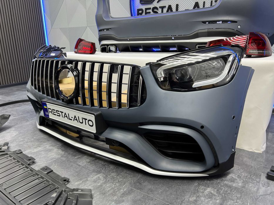 Рестайлинг обвес GLC63 AMG на Mercedes GLC W253 X253 Фары Обвес