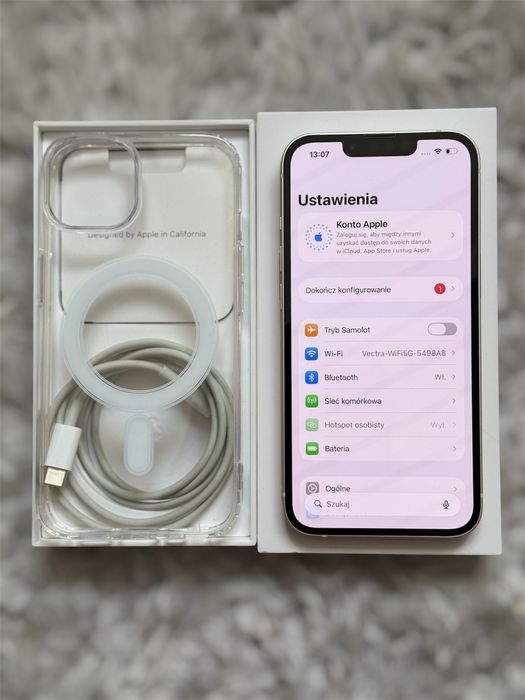iPhone 13 Biały Idealny - 100% Bateria + Gratisy