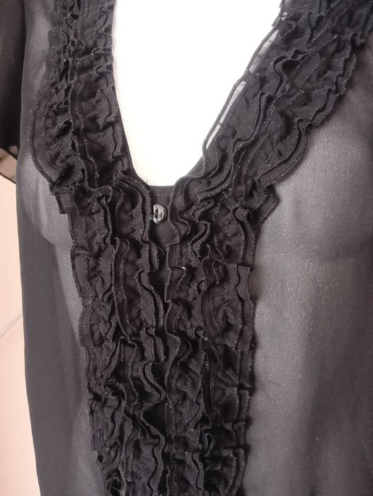 Czarna bluzka mgiełka 'żabot' falbany gothic lolita Gothic emo Soon 14