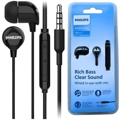 !!Провідні ОРИГІНАЛЬНІ навушники-вкладиші Philips  (сірого кольору)