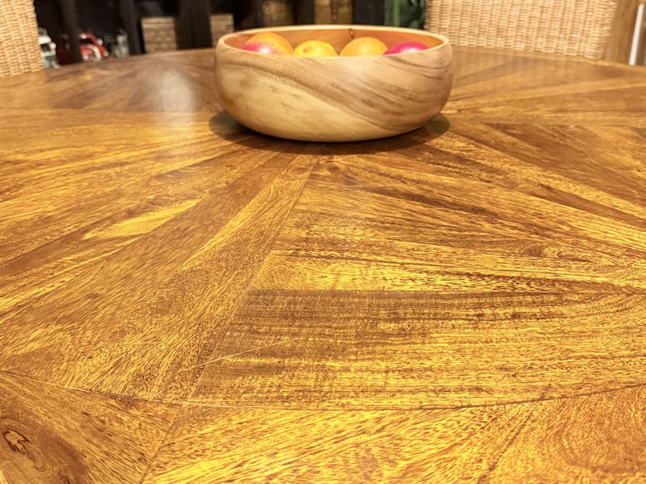 mesa, jantar, refeição, sala, teca, oriental, area, rustica