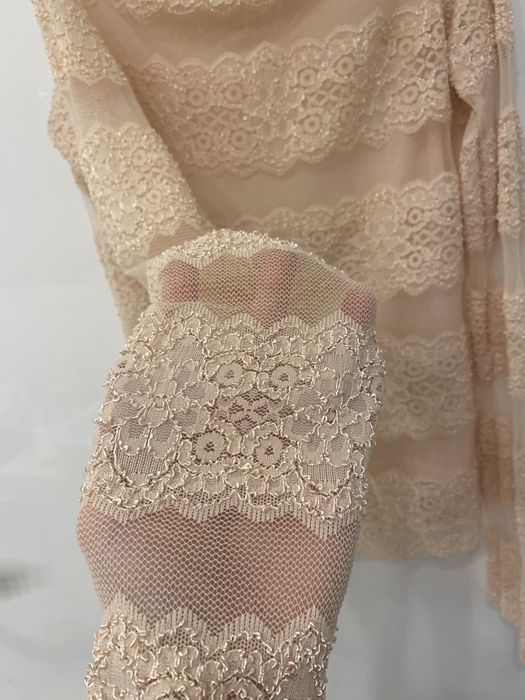 Beżowa koronkowa transparetna bluzka Capsule XS S