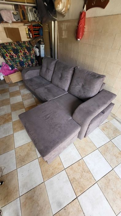 Sofá Chaise Long Cinza