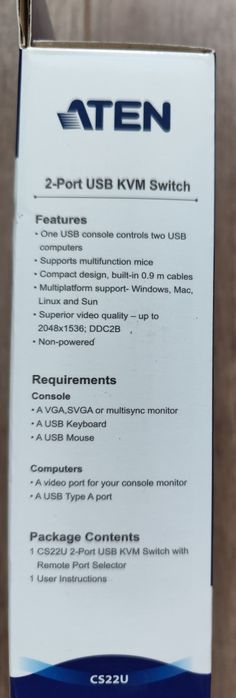 Комутатор KVM Aten CS22U