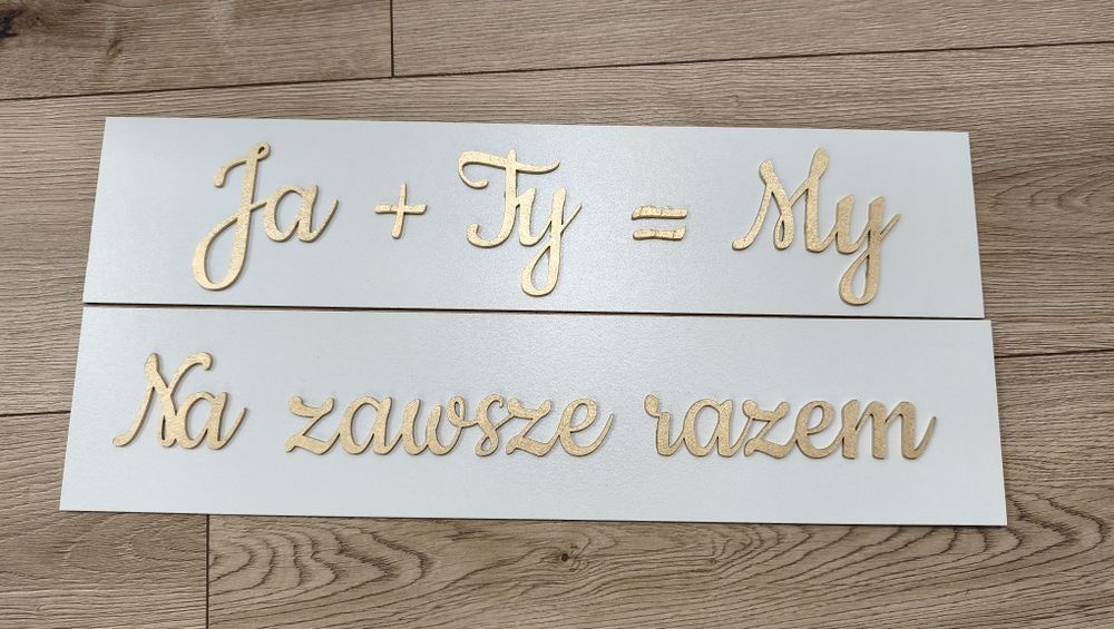 Tablice rejestracyjne ślubne nowe