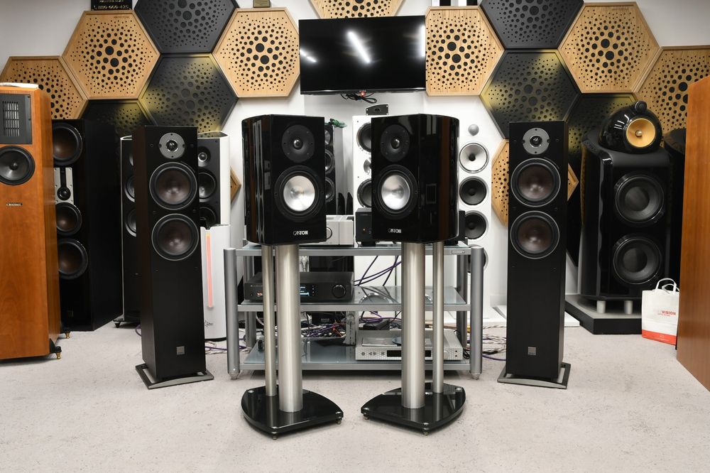 Canton Vento Reference 9 DC kolumny podstawkowe ze standami piano black