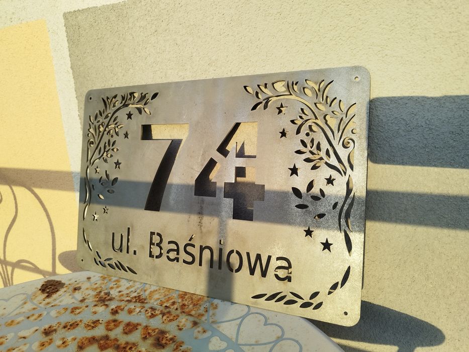 Tabliczka adresowa numer domu laser