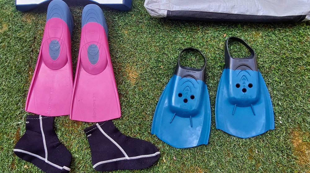 Prancha Bodyboard com saco, barbatanas e meias