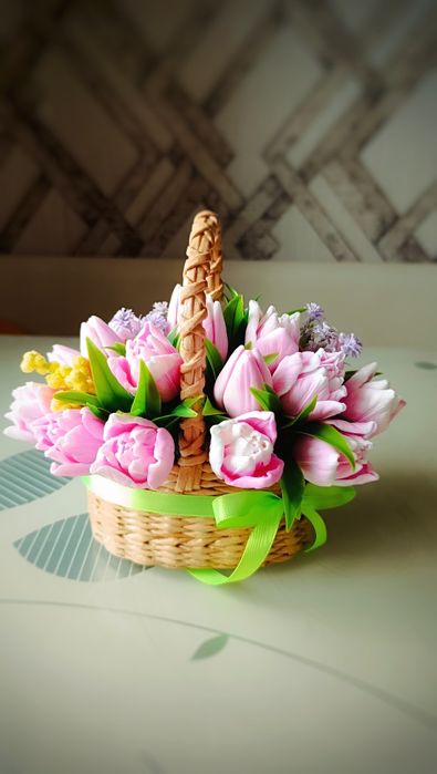 Букет тюльпанів з мила ручної роботи