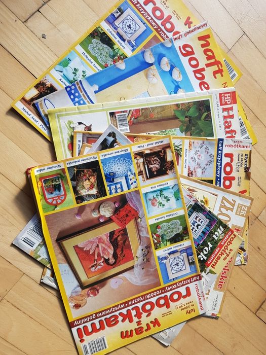 Czasopisma kram z robótkami - hafty polskie 2005 - 2006 7 sztuk