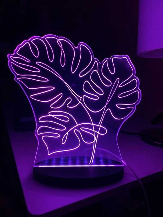 Neon LED monstera