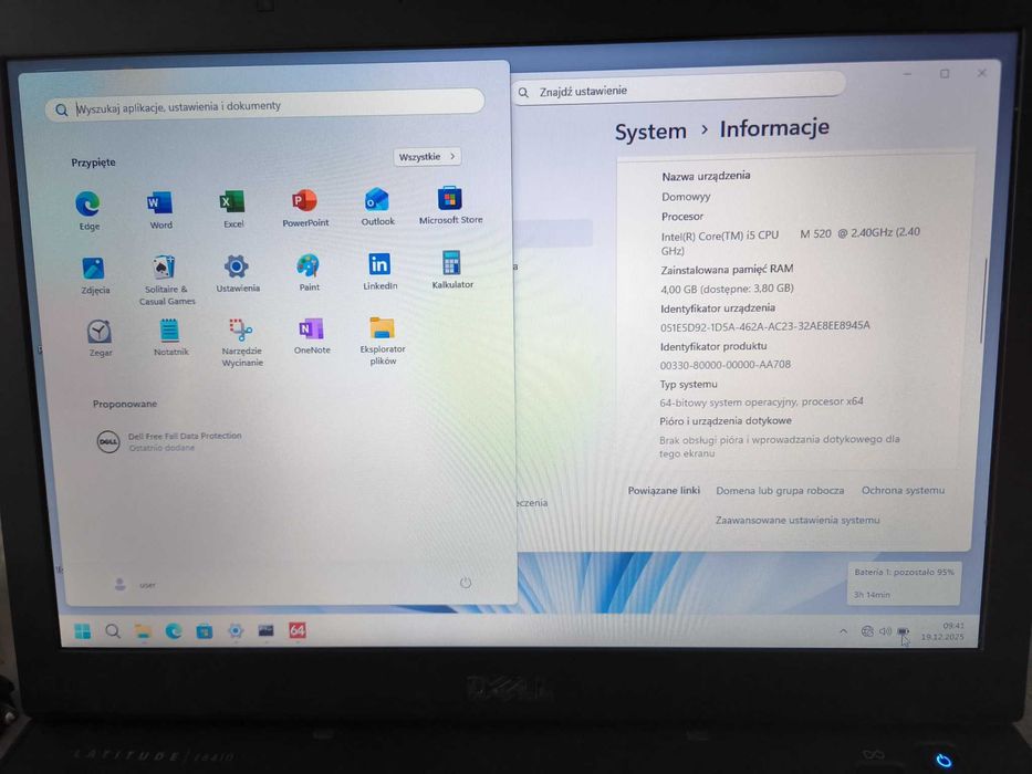 Laptop Dell 14' Cali i5 do 2.90GHz Windows 11 Pro Office + Mysz