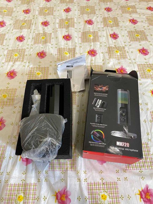 USB микрофон MKF20 RGB для стрима, игр и записи голоса