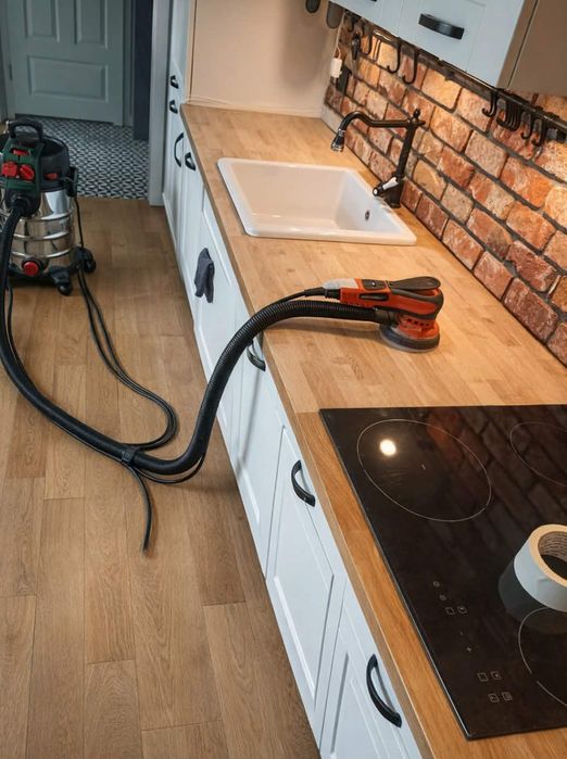 Renowacja blatów drewnianych, parapetów, szlifowanie, olejowanie,