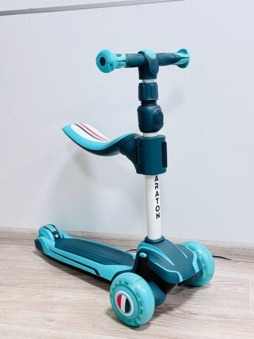 Самокат-толокар трьохколісний Maraton Flex 2 в 1 зі сидінням
