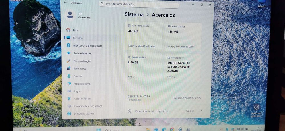 Notebook HP - 15-ay001np core i3